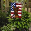 Chocolate and Rust Miniature Pinscher American Flag Garden Flag Mailbox Flag Decorative Yard Flag Banner Outside Patio Artwork Yard Flower Beds