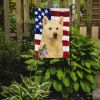 White Akita American Flag Garden Flag Mailbox Flag Decorative Yard Flag Banner Outside Patio Artwork Yard Flower Beds, Garden Size, Multicolor