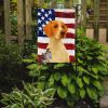 Orange and White Pointer American Flag Garden Flag Mailbox Flag Decorative Yard Flag Banner Outside Patio Artwork Yard Flower Beds, Garden Size