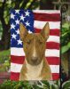 Brindle and White Bull Terrier American Flag Garden Flag Mailbox Flag Decorative Yard Flag Banner Outside Patio Artwork Yard Flower Beds, Garden Size