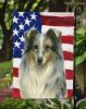 Blue Merle Collie American Flag Garden Flag Mailbox Flag Decorative Yard Flag Banner Outside Patio Artwork Yard Flower Beds, Garden Size, Multicolor