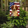 Orange and White Brittany American Flag Garden Flag Mailbox Flag Decorative Yard Flag Banner Outside Patio Artwork Yard Flower Beds, Garden Size