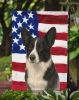 Black and White Cardigan Welsh Corgi American Flag Garden Flag Mailbox Flag Decorative Yard Flag Banner Outside Patio Artwork Yard Flower Beds