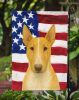 Fawn and White Bull Terrier American Flag Garden Flag Mailbox Flag Decorative Yard Flag Banner Outside Patio Artwork Yard Flower Beds, Garden Size