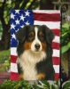 Black Tri American Shepherd American Flag Garden Flag Mailbox Flag Decorative Yard Flag Banner Outside Patio Artwork Yard Flower Beds, Garden Size