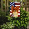 Red Papillon American Flag Garden Flag Mailbox Flag Decorative Yard Flag Banner Outside Patio Artwork Yard Flower Beds, Garden Size, Multicolor
