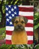 Grizzle and Tan Border Terrier American Flag Garden Flag Mailbox Flag Decorative Yard Flag Banner Outside Patio Artwork Yard Flower Beds, Garden Size