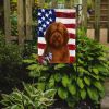Brown Bearded Collie American Flag Garden Flag Mailbox Flag Decorative Yard Flag Banner Outside Patio Artwork Yard Flower Beds, Garden Size