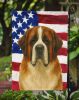 Brown and White Saint Bernard American Flag Garden Flag Mailbox Flag Decorative Yard Flag Banner Outside Patio Artwork Yard Flower Beds, Garden Size