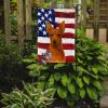 Red Miniature Pinscher American Flag Garden Flag Mailbox Flag Decorative Yard Flag Banner Outside Patio Artwork Yard Flower Beds, Garden Size