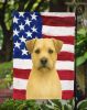 Wheaten Border Terrier American Flag Garden Flag Mailbox Flag Decorative Yard Flag Banner Outside Patio Artwork Yard Flower Beds, Garden Size