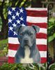 Blue American Staffordshire Terrier American Flag Garden Flag Mailbox Flag Decorative Yard Flag Banner Outside Patio Artwork Yard Flower Beds