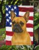 Fawn French Bulldog American Flag Garden Flag Mailbox Flag Decorative Yard Flag Banner Outside Patio Artwork Yard Flower Beds, Garden Size, Multicolor