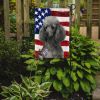 Silver Miniature Poodle American Flag Garden Flag Mailbox Flag Decorative Yard Flag Banner Outside Patio Artwork Yard Flower Beds, Garden Size