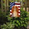 Blenheim Cavalier Spaniel American Flag Garden Flag Mailbox Flag Decorative Yard Flag Banner Outside Patio Artwork Yard Flower Beds, Garden Size