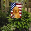 Fawn Bearded Collie American Flag Garden Flag Mailbox Flag Decorative Yard Flag Banner Outside Patio Artwork Yard Flower Beds, Garden Size, Multicolor