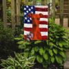 Red Italian Greyhound American Flag Garden Flag Mailbox Flag Decorative Yard Flag Banner Outside Patio Artwork Yard Flower Beds, Garden Size