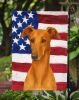 Red Greyhound American Flag Garden Flag Mailbox Flag Decorative Yard Flag Banner Outside Patio Artwork Yard Flower Beds, Garden Size, Multicolor