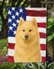 Cream Samoyed American Flag Garden Flag Mailbox Flag Decorative Yard Flag Banner Outside Patio Artwork Yard Flower Beds, Garden Size, Multicolor