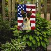 Tri-color Rat Terrier American Flag Garden Flag Mailbox Flag Decorative Yard Flag Banner Outside Patio Artwork Yard Flower Beds, Garden Size