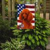 Red Miniature Poodle American Flag Garden Flag Mailbox Flag Decorative Yard Flag Banner Outside Patio Artwork Yard Flower Beds, Garden Size