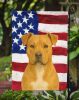 Fawn American Staffordshire Terrier American Flag Garden Flag Mailbox Flag Decorative Yard Flag Banner Outside Patio Artwork Yard Flower Beds