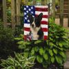 Black and White Cardigan Welsh Corgi American Flag Garden Flag Mailbox Flag Decorative Yard Flag Banner Outside Patio Artwork Yard Flower Beds