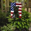 Black American Staffordshire Terrier American Flag Garden Flag Mailbox Flag Decorative Yard Flag Banner Outside Patio Artwork Yard Flower Beds