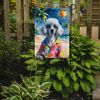 White Poodle Summer Beach Time Garden Flag Mailbox Flag Decorative Yard Flag Banner Outside Patio Artwork Yard Flower Beds, Garden Size, Multicolor