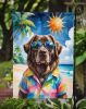 Chocolate Newfoundland Summer Beach Time Garden Flag Mailbox Flag Decorative Yard Flag Banner Outside Patio Artwork Yard Flower Beds, Garden Size