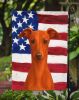 Red Italian Greyhound American Flag Garden Flag Mailbox Flag Decorative Yard Flag Banner Outside Patio Artwork Yard Flower Beds, Garden Size