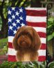 Liver Shih Tzu American Flag Garden Flag Mailbox Flag Decorative Yard Flag Banner Outside Patio Artwork Yard Flower Beds, Garden Size, Multicolor