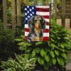 Longhaired Dapple Dachshund American Flag Garden Flag Mailbox Flag Decorative Yard Flag Banner Outside Patio Artwork Yard Flower Beds, Garden Size