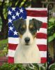 White and Black Jack Russell Terrier American Flag Garden Flag Mailbox Flag Decorative Yard Flag Banner Outside Patio Artwork Yard Flower Beds
