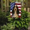 Parti-color Cocker Spaniel American Flag Garden Flag Mailbox Flag Decorative Yard Flag Banner Outside Patio Artwork Yard Flower Beds, Garden Size