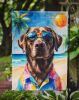 Chocolate Labrador Retriever Summer Beach Time Garden Flag Mailbox Flag Decorative Yard Flag Banner Outside Patio Artwork Yard Flower Beds