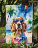 Cocker Spaniel Summer Beach Time Garden Flag Mailbox Flag Decorative Yard Flag Banner Outside Patio Artwork Yard Flower Beds, Garden Size, Multicolor