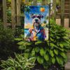 Schnauzer Summer Beach Time Garden Flag Mailbox Flag Decorative Yard Flag Banner Outside Patio Artwork Yard Flower Beds, Garden Size, Multicolor