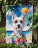 Westie Summer Beach Time Garden Flag Mailbox Flag Decorative Yard Flag Banner Outside Patio Artwork Yard Flower Beds, Garden Size, Multicolor