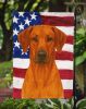 Red Rhodesian Ridgeback American Flag Garden Flag Mailbox Flag Decorative Yard Flag Banner Outside Patio Artwork Yard Flower Beds, Garden Size