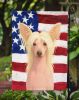 Hairless Palomino Chinese Crested American Flag Garden Flag Mailbox Flag Decorative Yard Flag Banner Outside Patio Artwork Yard Flower Beds