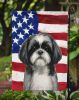 Black and White Shih Tzu American Flag Garden Flag Mailbox Flag Decorative Yard Flag Banner Outside Patio Artwork Yard Flower Beds, Garden Size