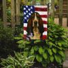 Tri-color Basset Hound American Flag Garden Flag Mailbox Flag Decorative Yard Flag Banner Outside Patio Artwork Yard Flower Beds, Garden Size