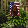 Chocolate Cocker Spaniel American Flag Garden Flag Mailbox Flag Decorative Yard Flag Banner Outside Patio Artwork Yard Flower Beds, Garden Size