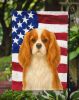 Blenheim Cavalier Spaniel American Flag Garden Flag Mailbox Flag Decorative Yard Flag Banner Outside Patio Artwork Yard Flower Beds, Garden Size