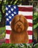 Brown Bearded Collie American Flag Garden Flag Mailbox Flag Decorative Yard Flag Banner Outside Patio Artwork Yard Flower Beds, Garden Size