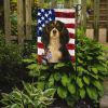 Tricolor Cavalier Spaniel American Flag Garden Flag Mailbox Flag Decorative Yard Flag Banner Outside Patio Artwork Yard Flower Beds, Garden Size