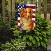 Red Merle Australian Shepherd American Flag Garden Flag Mailbox Flag Decorative Yard Flag Banner Outside Patio Artwork Yard Flower Beds, Garden Size
