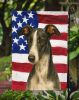 Black and White Greyhound American Flag Garden Flag Mailbox Flag Decorative Yard Flag Banner Outside Patio Artwork Yard Flower Beds, Garden Size