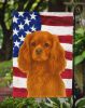 Ruby Cavalier Spaniel American Flag Garden Flag Mailbox Flag Decorative Yard Flag Banner Outside Patio Artwork Yard Flower Beds, Garden Size